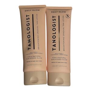 Two New Tanologist Brightening Gradual Tan Lotion Medium to Dark Tones 8.45oz